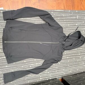Chic Black Zip-Up Hoodie Lululemon wear a few times.